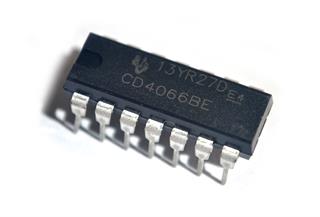 Circuito Integrado com quatro chaves analógicas CD4066BE
