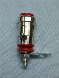 Plugs e conectores - Borne Alto-Falante Metálico 14mm Vermelho