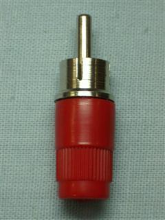 Plugs Macho - Macho RCA Metálico Vermelho