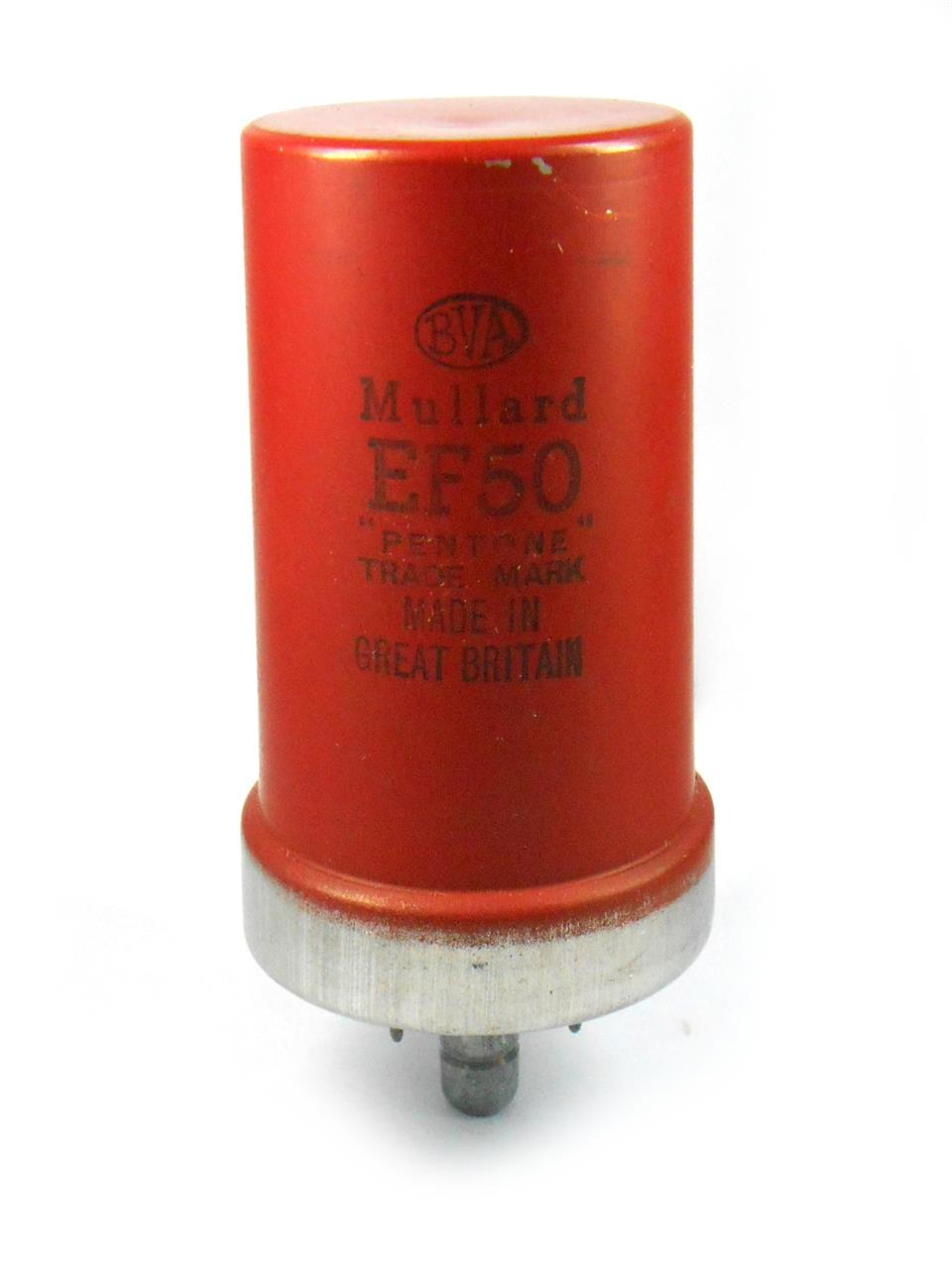 Válvulas eletrônicas pentodo amplificadoras com base rimlock de 8 pinos - Válvula EF50 Mullard