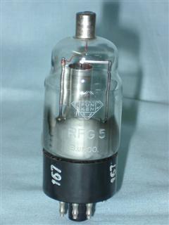 Válvulas diodo retificadoras de meia onda - Válvula RFG5 Telefunken
