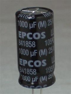 Capacitores Eletrolíticos - Capacitor eletrolítico 1000uF 25V