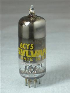 Válvulas eletrônicas pentodo amplificadoras com base subminiatura de sete pinos - Válvula 6CY5 Sylvania