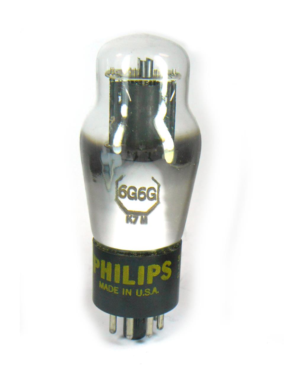 Válvulas pentodo de potência para áudio com base octal - Válvula 6G6G Philips